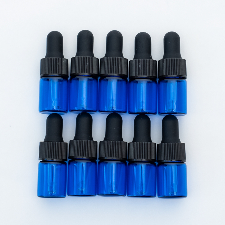 2mL スポイト付きコバルト瓶（10本セット）